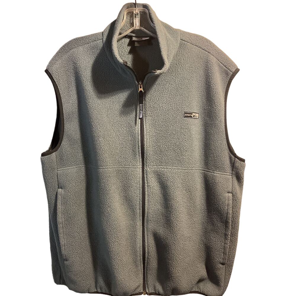 REI Men’s XL Forest Green Polartec Full Zip Polyester Fleece Vest